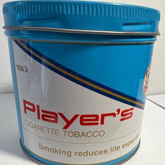 Players Cigarette Tobacco Tin 200g Blue & White Vintage Collectible - Picture 2 of 8